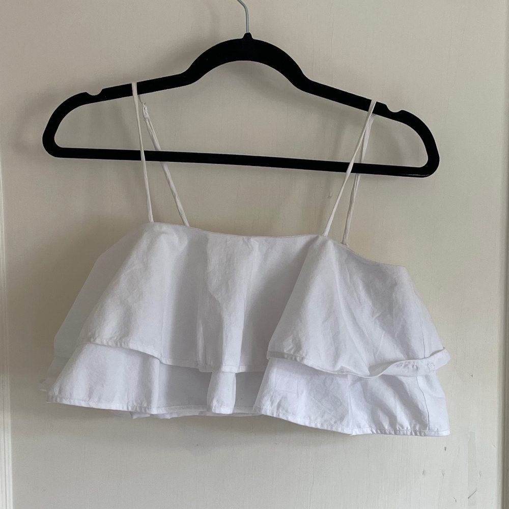 Cropped Ruffle Bandue/Tank Top